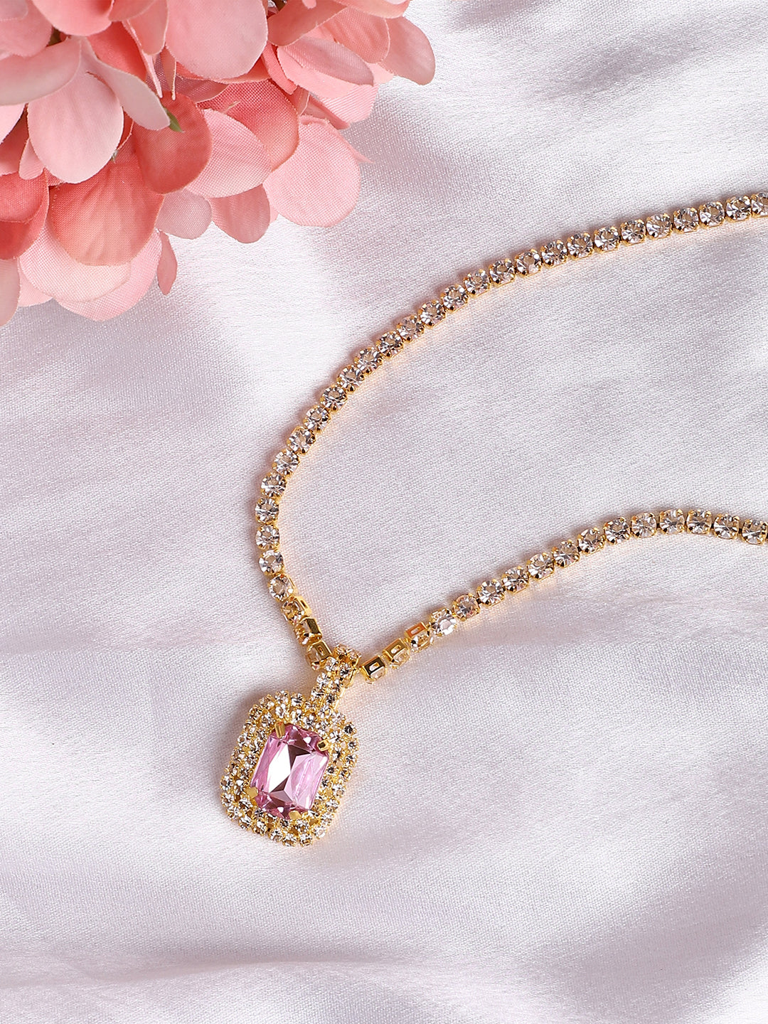 Gold Plated Designer Stone Casual Necklace