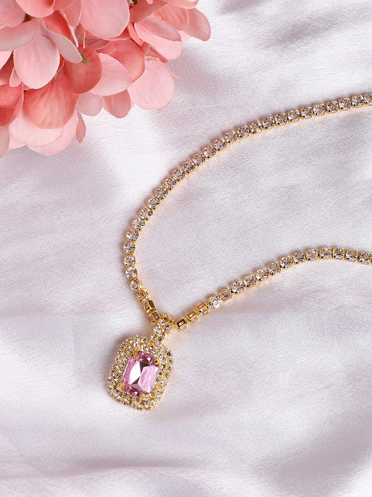 Gold Plated Designer Stone Casual Necklace
