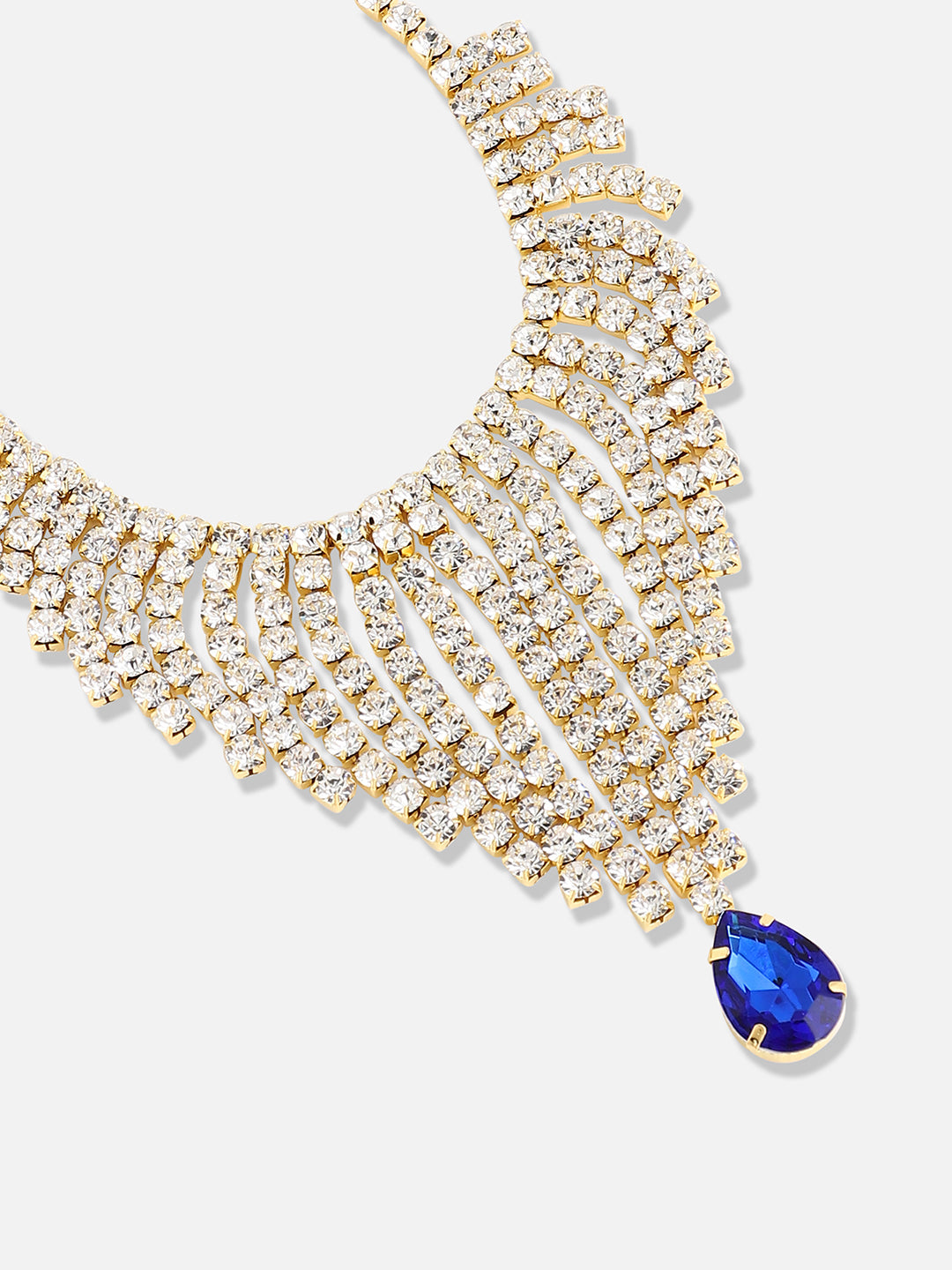 Silver Plated Designer Stone Party Necklace