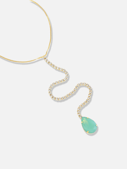 Silver Plated Designer Stone Party Necklace