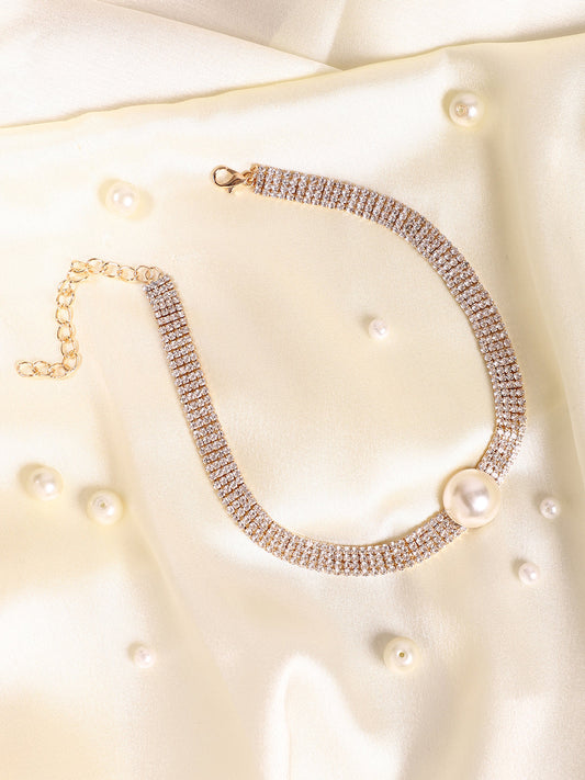 Gold Plated Designer Party Necklace