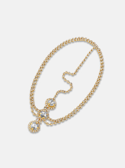 Gold-Plated Stone Studded Matha Patti Head Jewellery