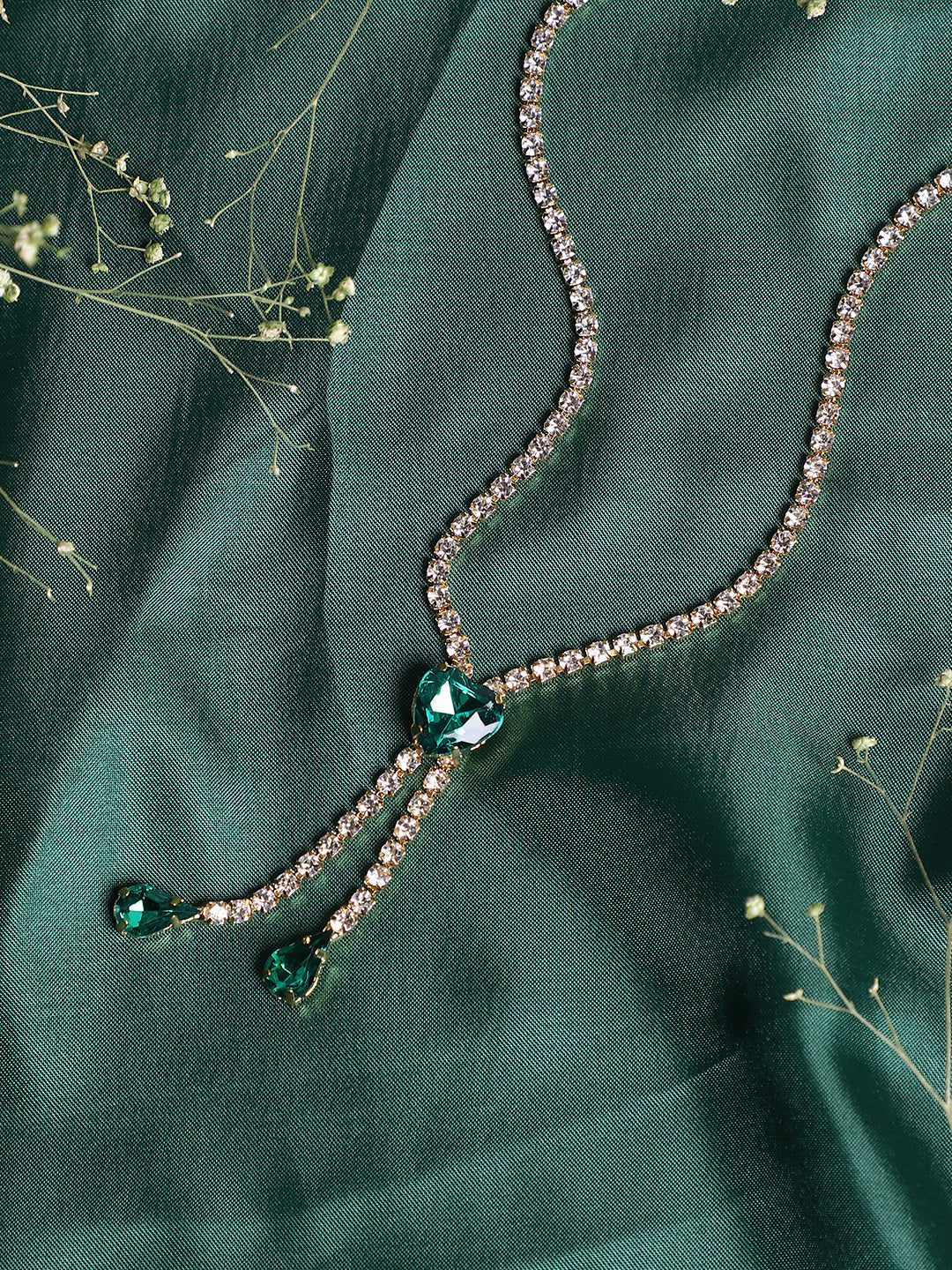 Silver Plated Designer Stone Party Necklace