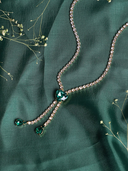 Silver Plated Designer Stone Party Necklace