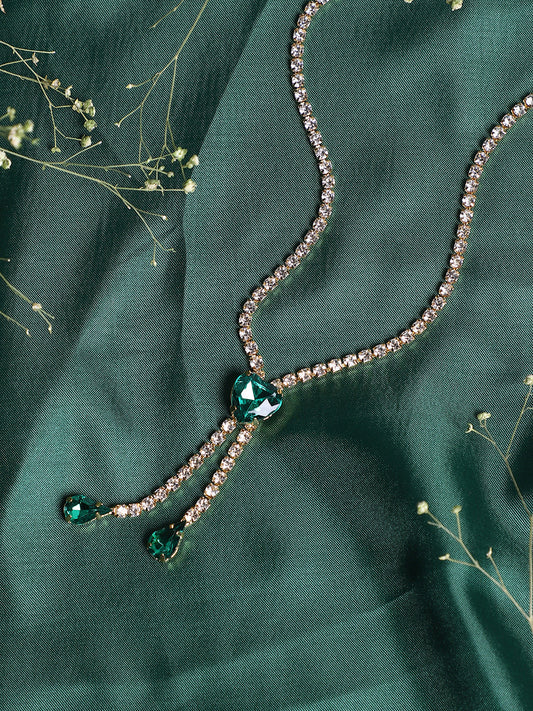 Silver Plated Designer Stone Party Necklace