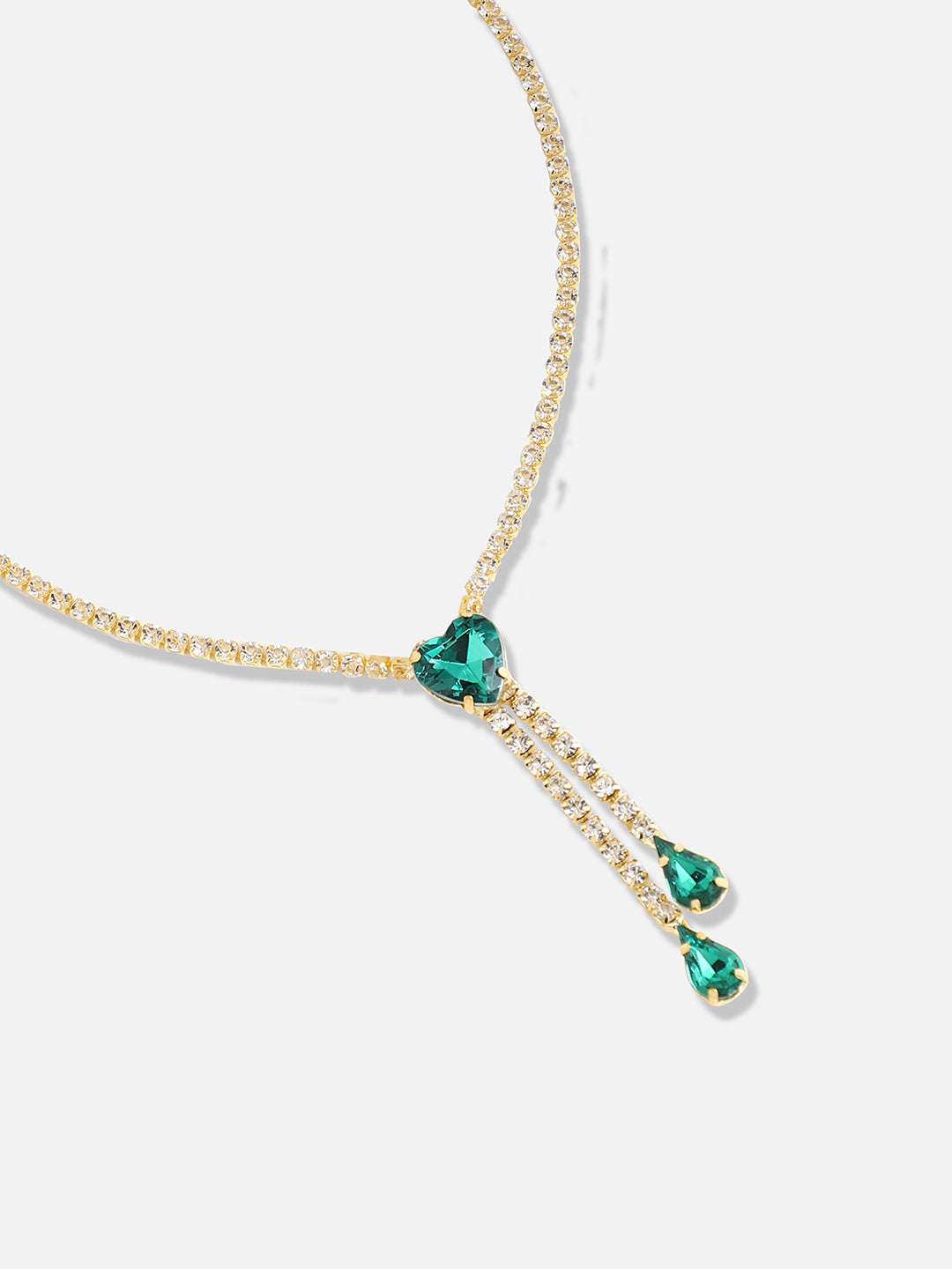 Silver Plated Designer Stone Party Necklace