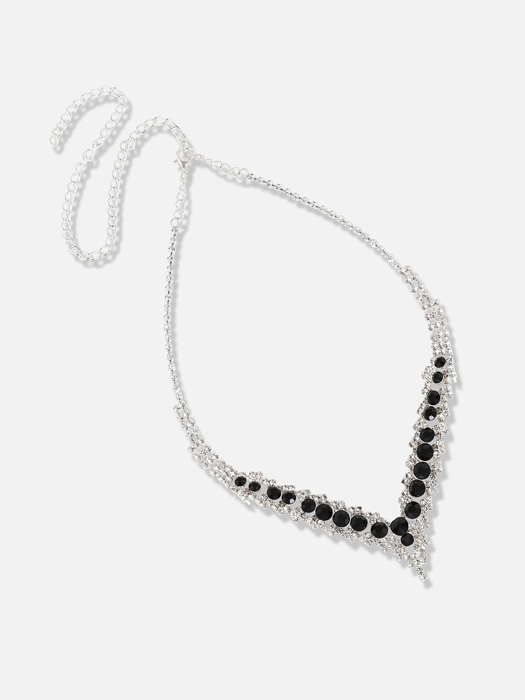 Silver Plated Designer Party Necklace and Earring Set