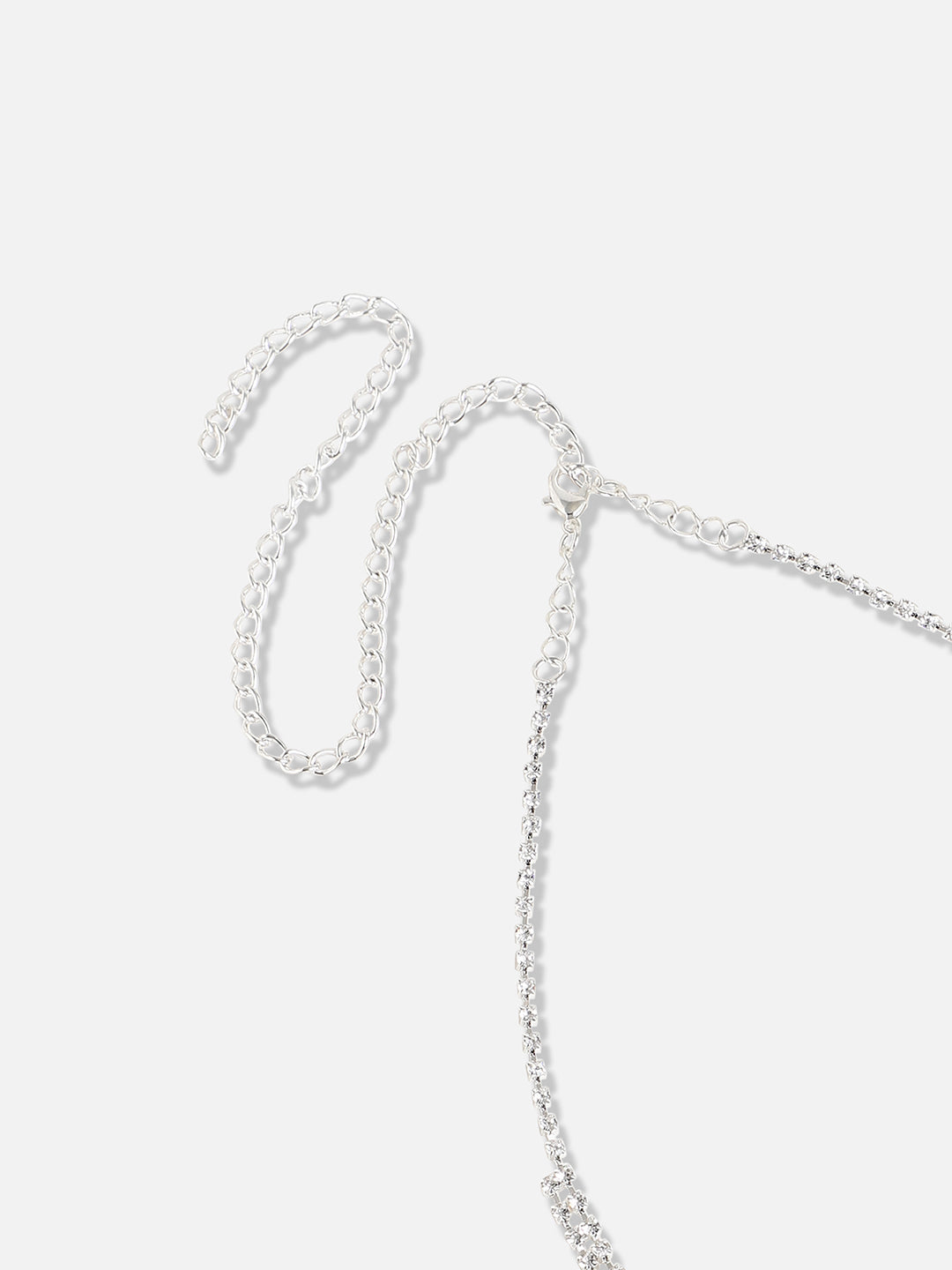 Silver Plated Designer Party Necklace and Earring Set