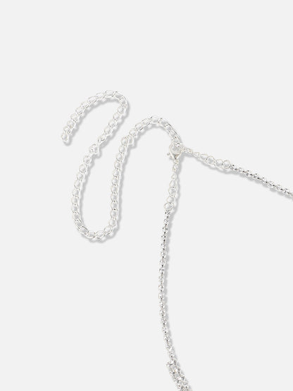 Silver Plated Designer Party Necklace and Earring Set