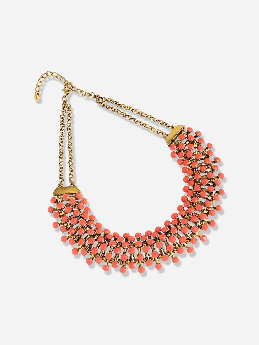 Gold Plated Designer Stone Party Necklace