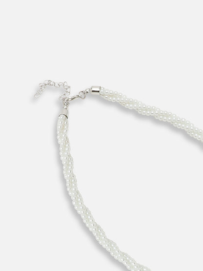 GOLD PLATED PARTY PEARLS CHOKER NECKLACE FOR WOMEN