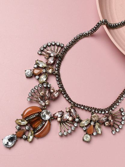 Gold Plated Designer Stone Necklace