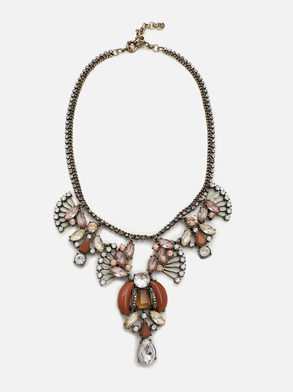 Gold Plated Designer Stone Necklace