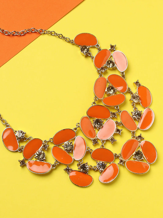 Gold Plated Designer Stone Necklace