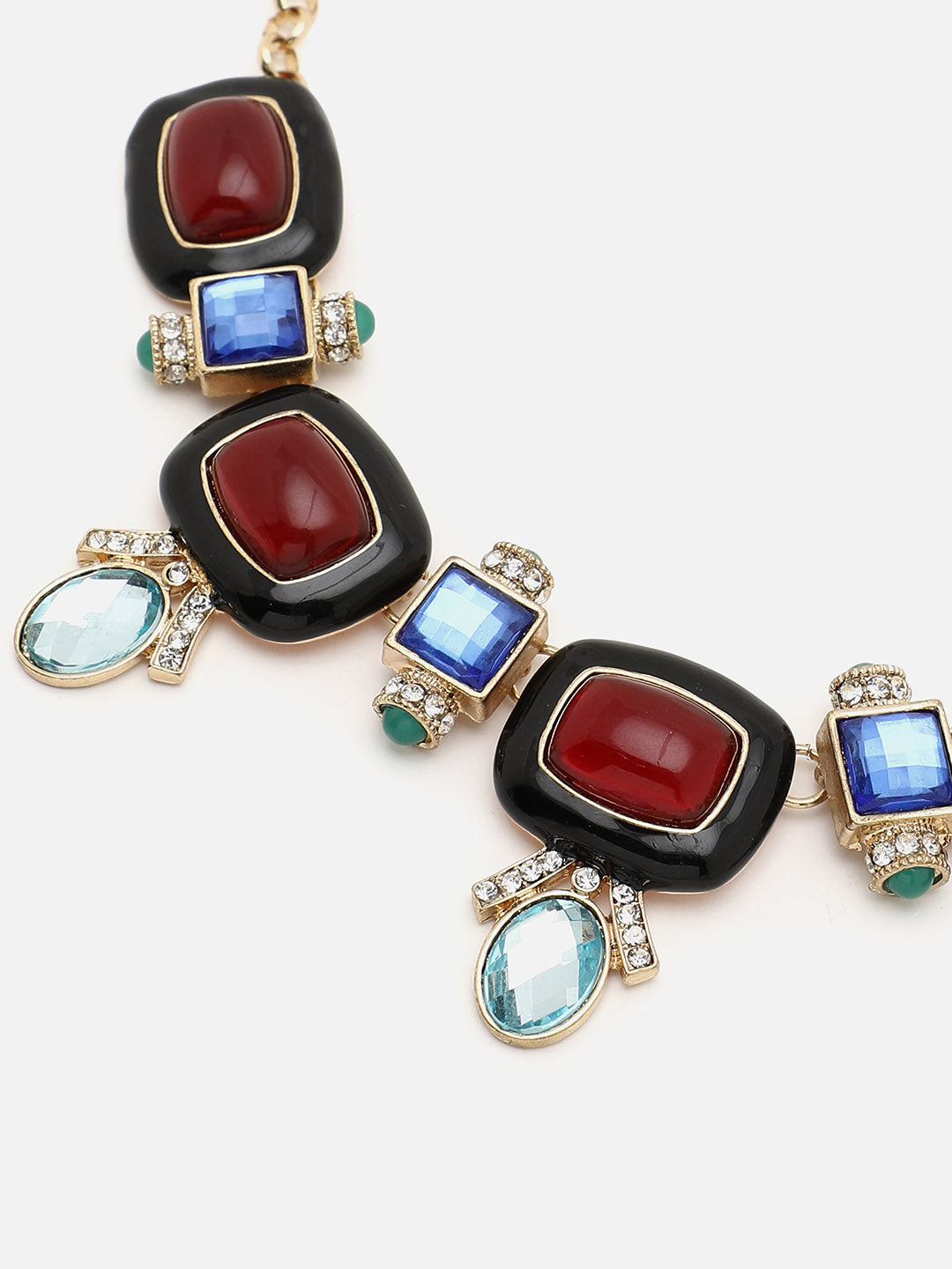 Silver Plated Designer Stone Necklace