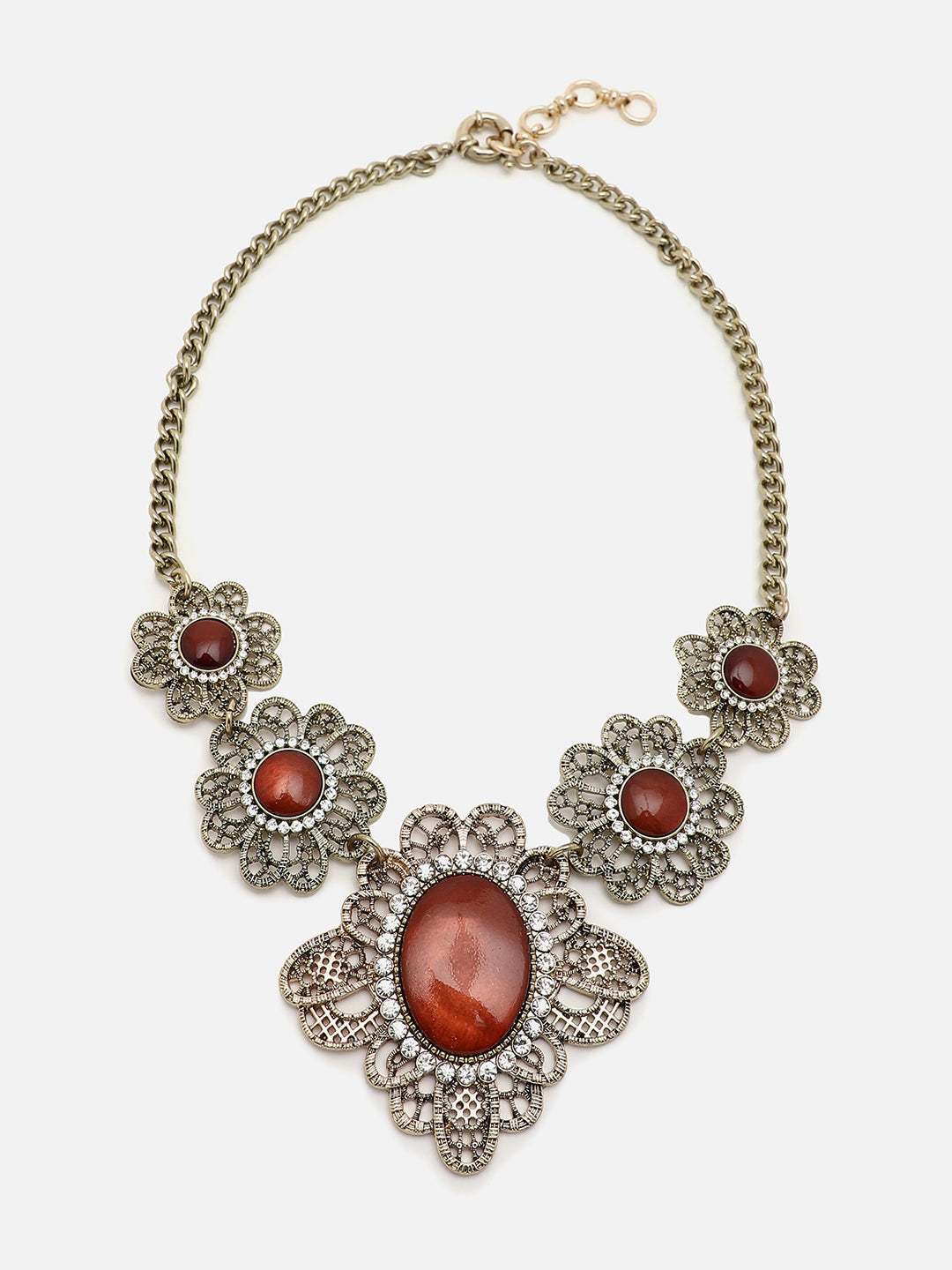 Gold Plated Designer Stone Necklace