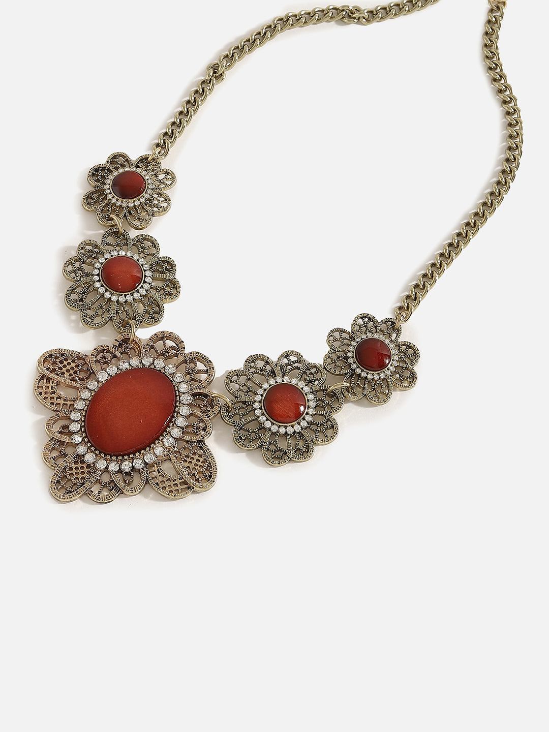 Gold Plated Designer Stone Necklace