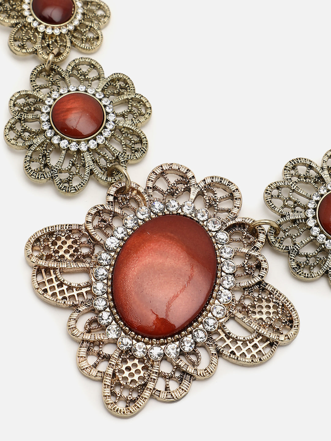 Gold Plated Designer Stone Necklace