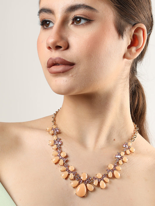 Peach Stone Necklace
