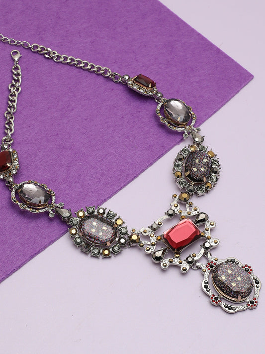 Gold Plated Designer Stone Necklace