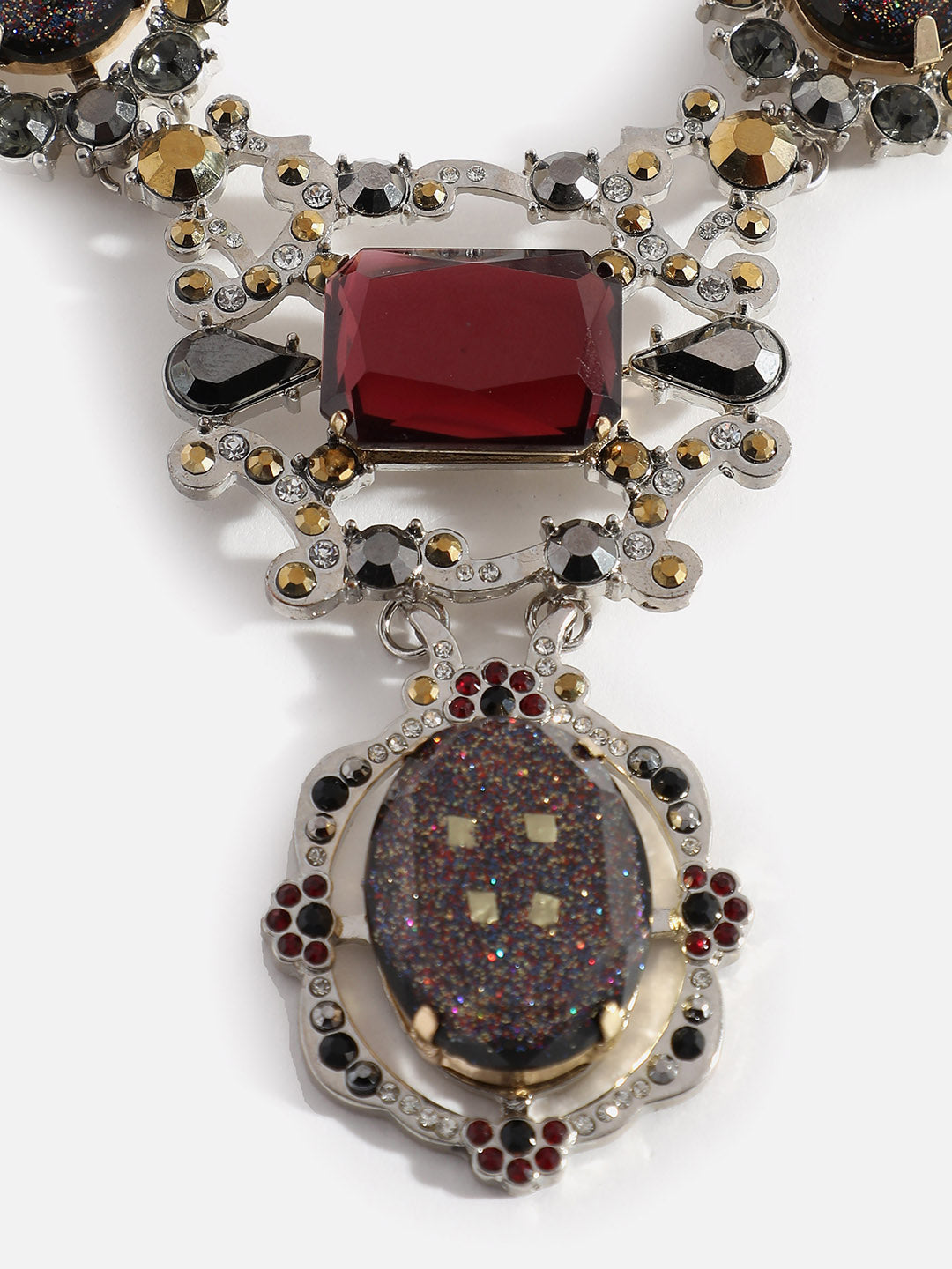 Gold Plated Designer Stone Necklace