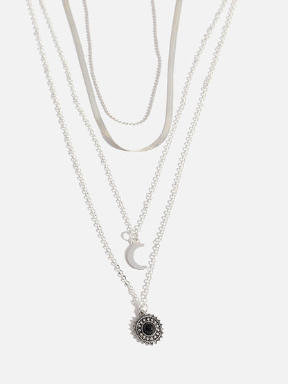 MULTI LAYERED WHITE BEADED NECKLACE