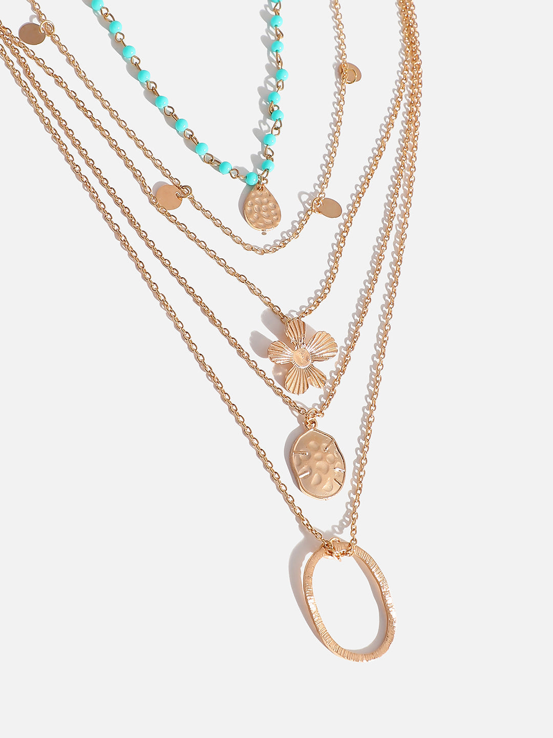 MULTI LAYERED GOLD PLATED NECKLACE