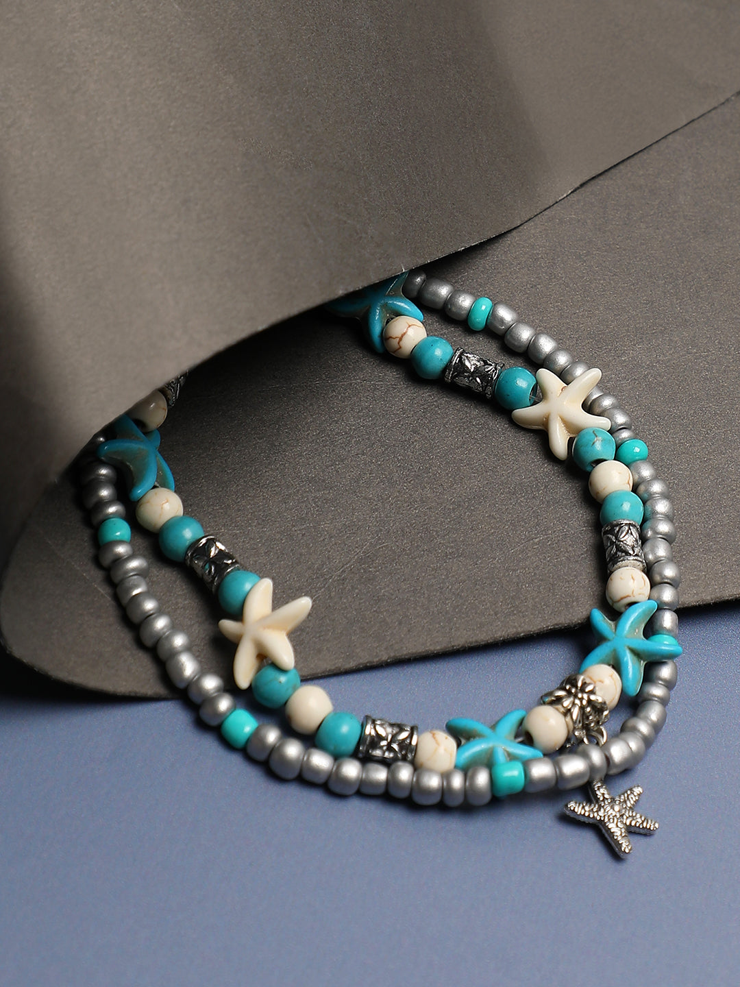 WOMEN BEADED SET OF 2 ANKLET CUM BRACELET