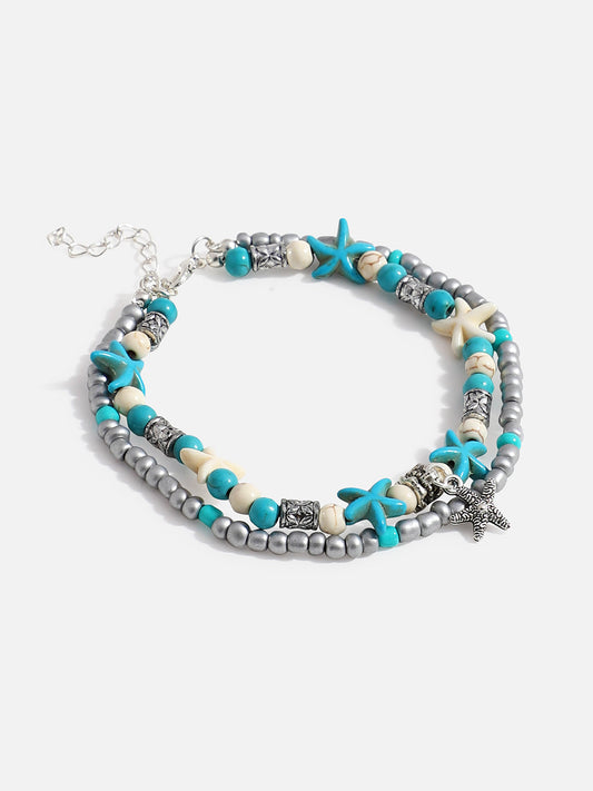 WOMEN BEADED SET OF 2 ANKLET CUM BRACELET