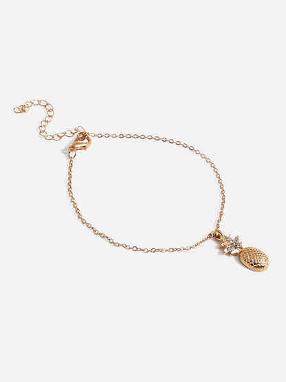 WOMEN GOLD PLATED SET OF 3 ANKLET CUM BRACELET