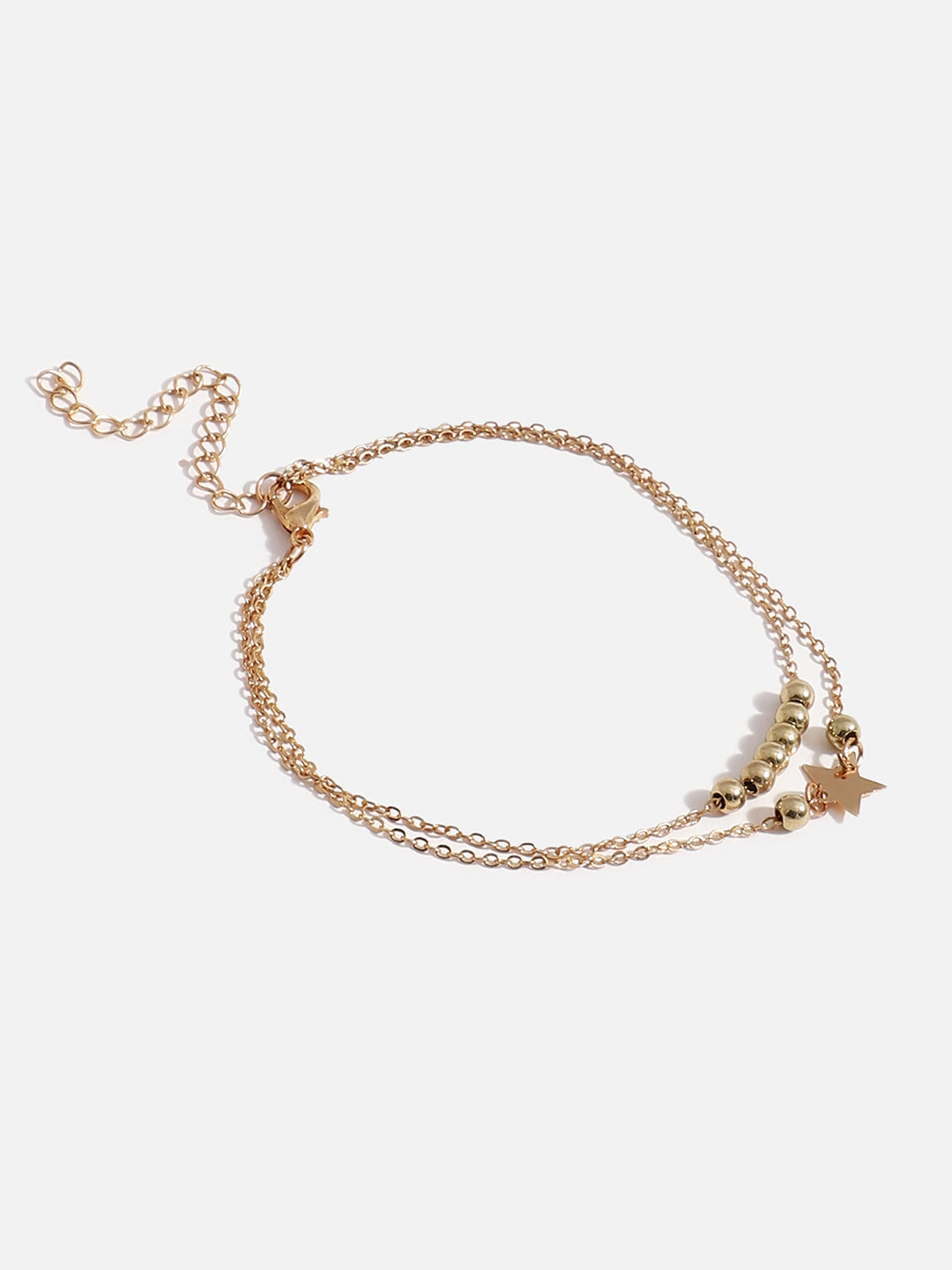 WOMEN GOLD PLATED SET OF 3 ANKLET CUM BRACELET