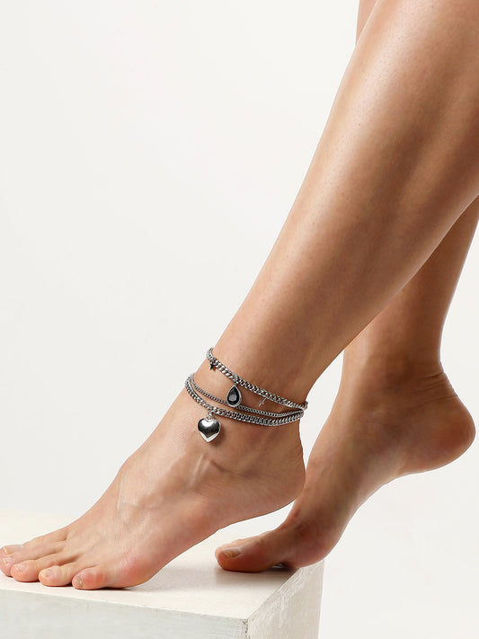WOMEN OXIDISED SET OF 2 ANKLET CUM BRACELET