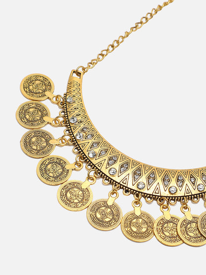 GOLD COINS DETAILING JEWELLERY SET