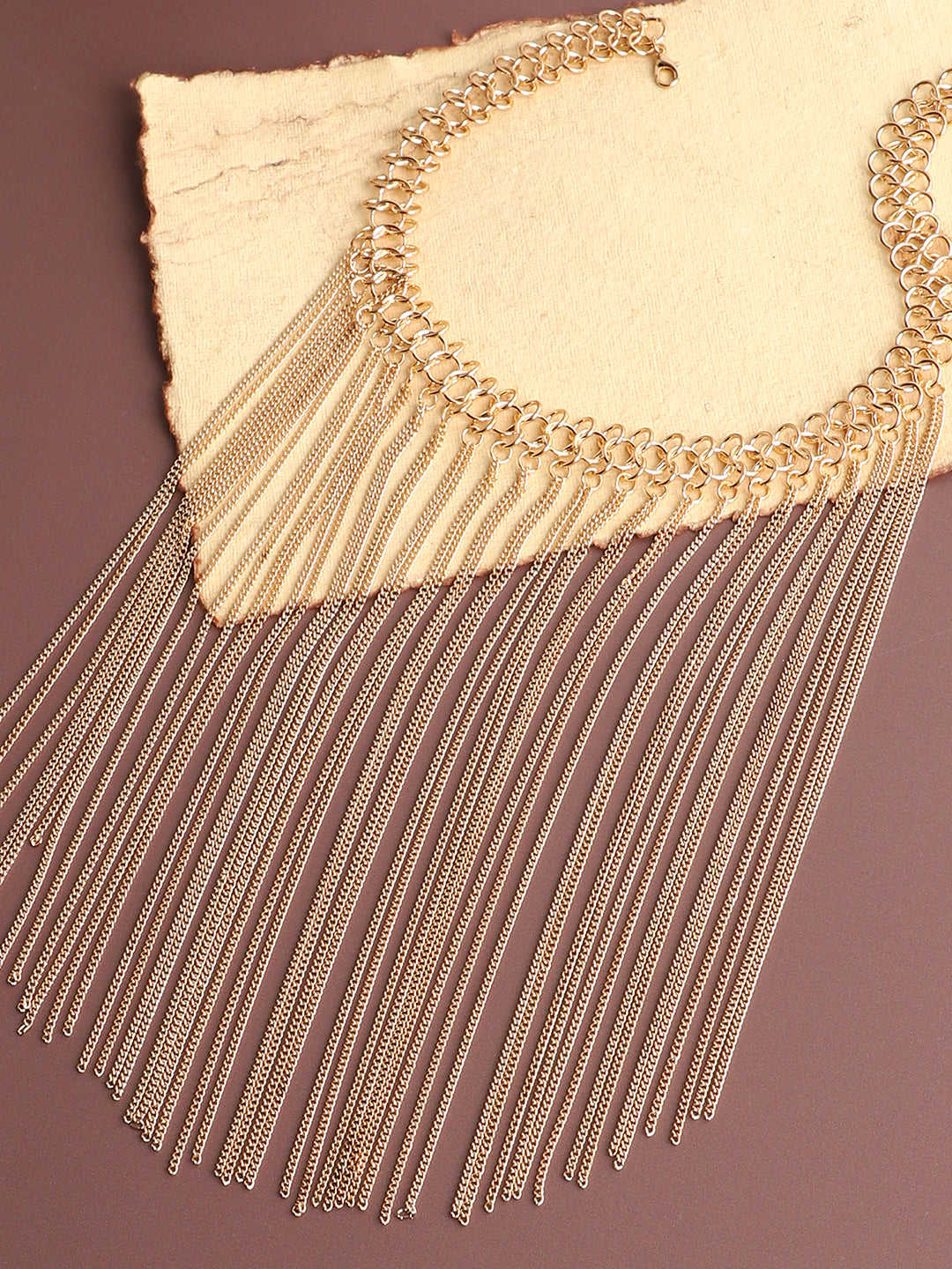 GOLD PLATED CONTEMPORARY LONG NECKLACE