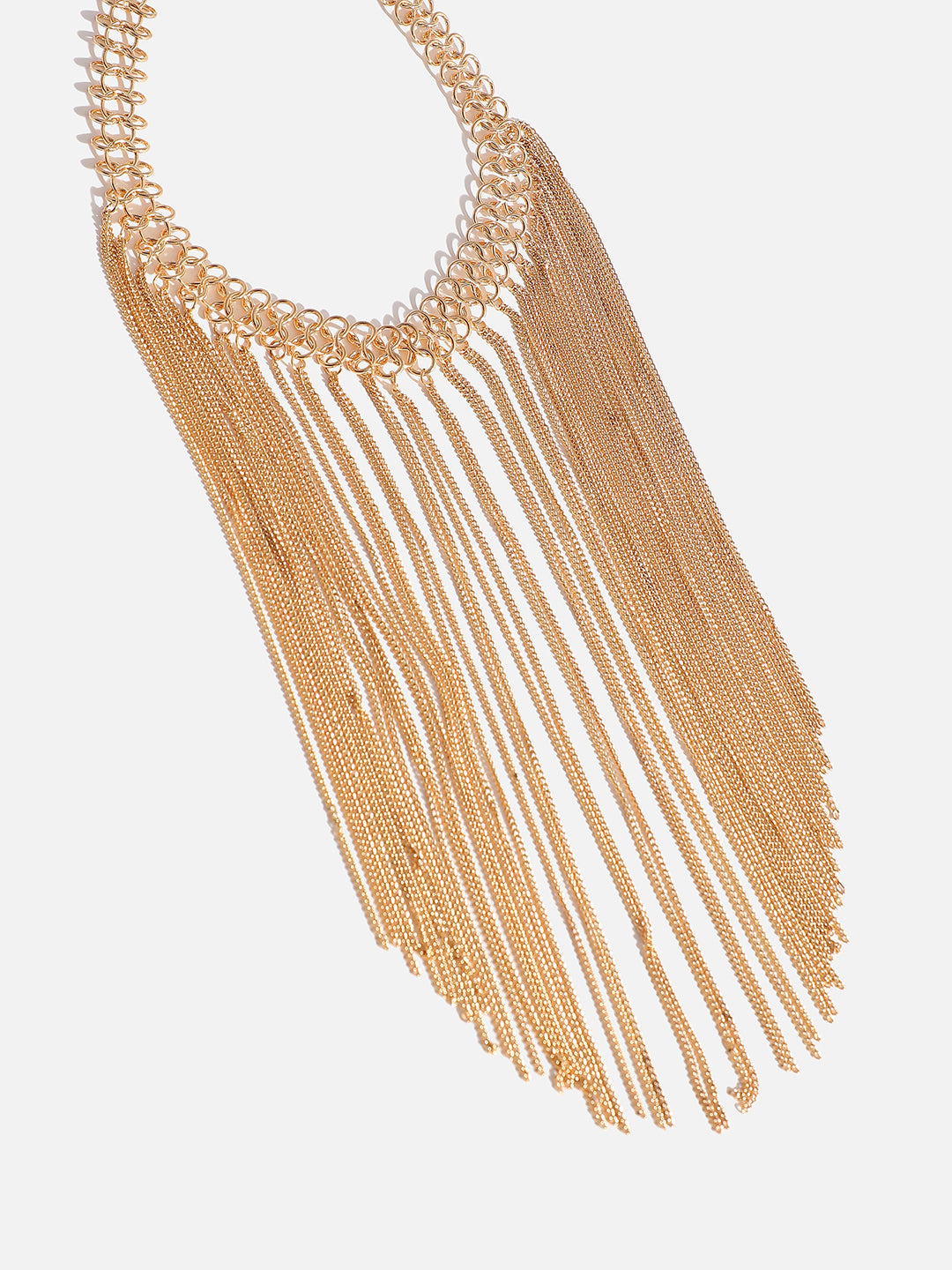 GOLD PLATED CONTEMPORARY LONG NECKLACE