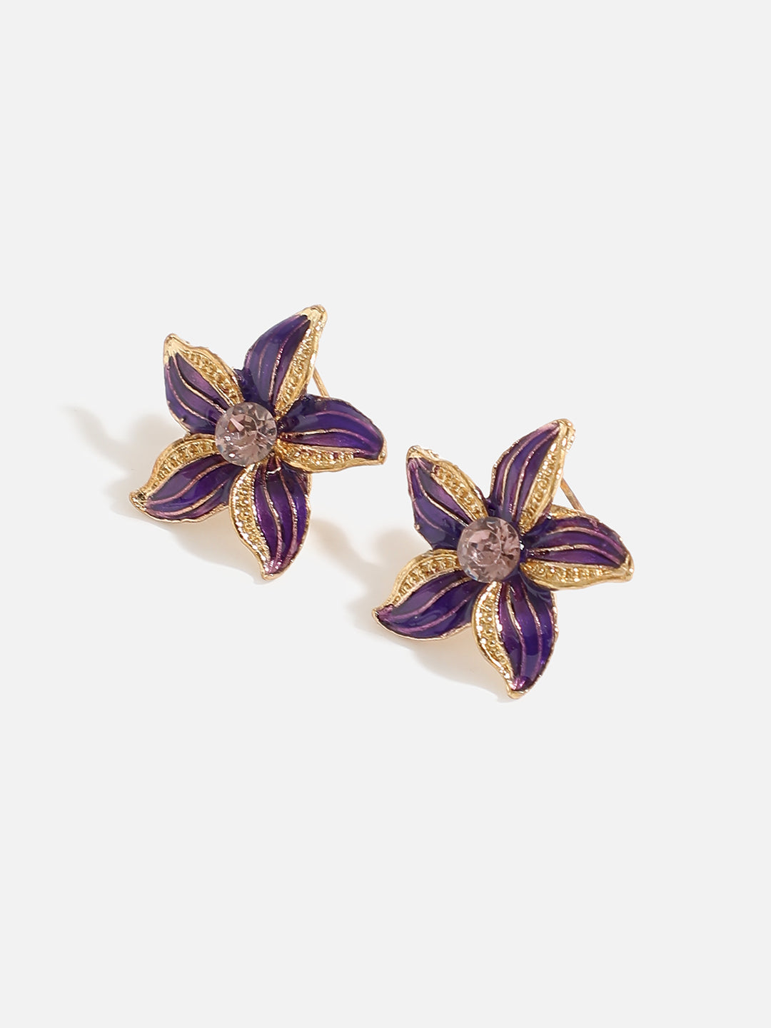 GOLD PLATED FLOWER DETAILING JEWELLERY SET