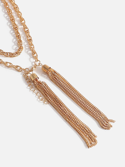 GOLD PLATED SCARF NECKLACE