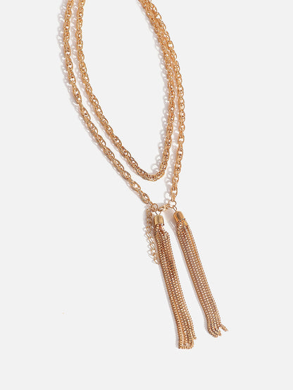 GOLD PLATED SCARF NECKLACE
