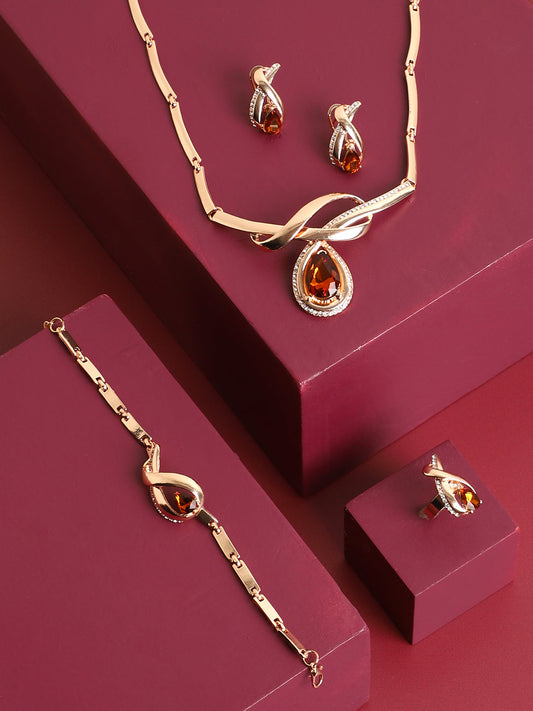 GOLD PLATED DESIGNER JEWELLERY SET
