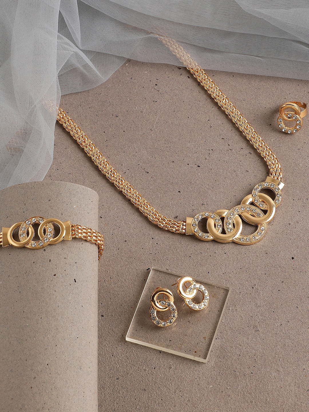 GOLD PLATED DESIGNER JEWELLERY SET