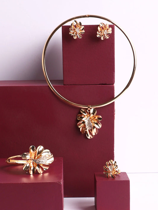 GOLD PLATED DESIGNER JEWELLERY SET