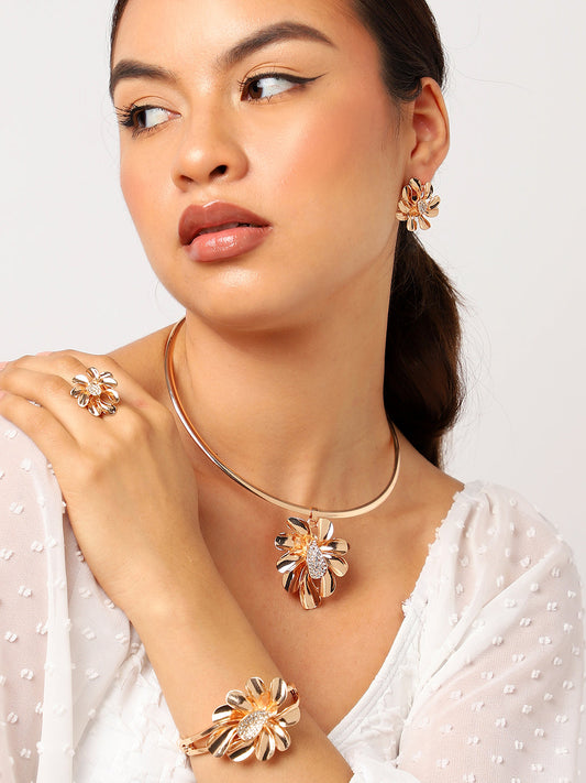 GOLD PLATED DESIGNER JEWELLERY SET