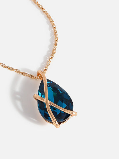 WOMEN GOLD PLATED BLUE STONE JEWELLERY SET