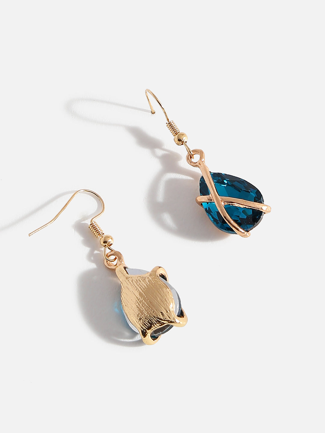 WOMEN GOLD PLATED BLUE STONE JEWELLERY SET