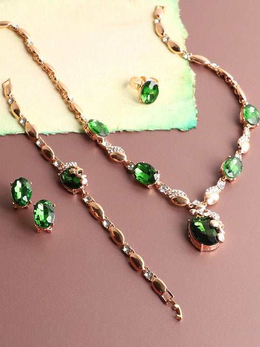 GOLD PLATED DESIGNER JEWELLERY SET
