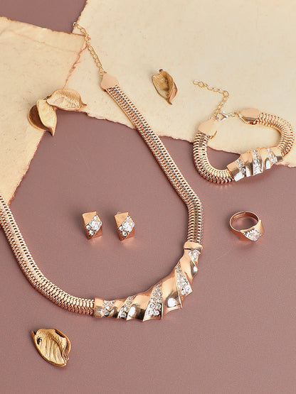 GOLD PLATED DESIGNER JEWELLERY SET