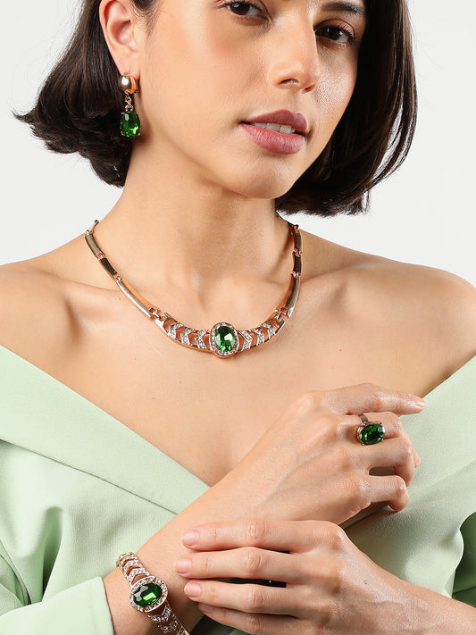 GOLD PLATED DESIGNER JEWELLERY SET