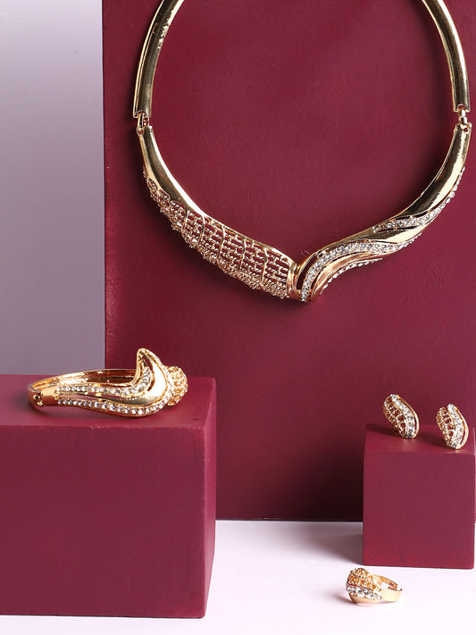 GOLD PLATED DESIGNER JEWELLERY SET