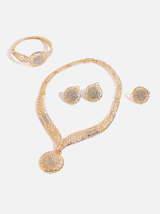 GOLD PLATED DESIGNER JEWELLERY SET