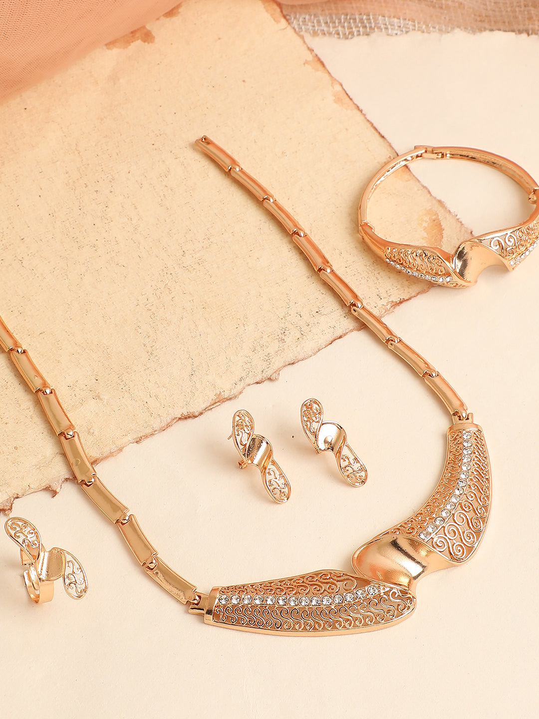 GOLD PLATED DESIGNER JEWELLERY SET